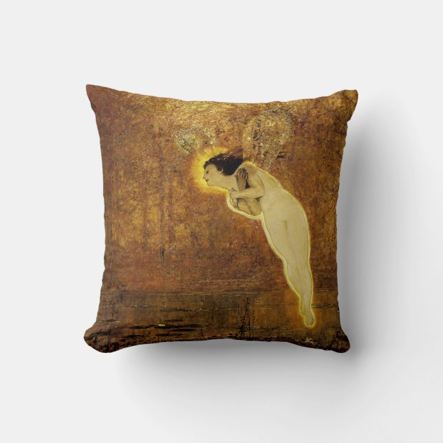 Iris, Spirit of the Rainbow Throw Pillow (Front)