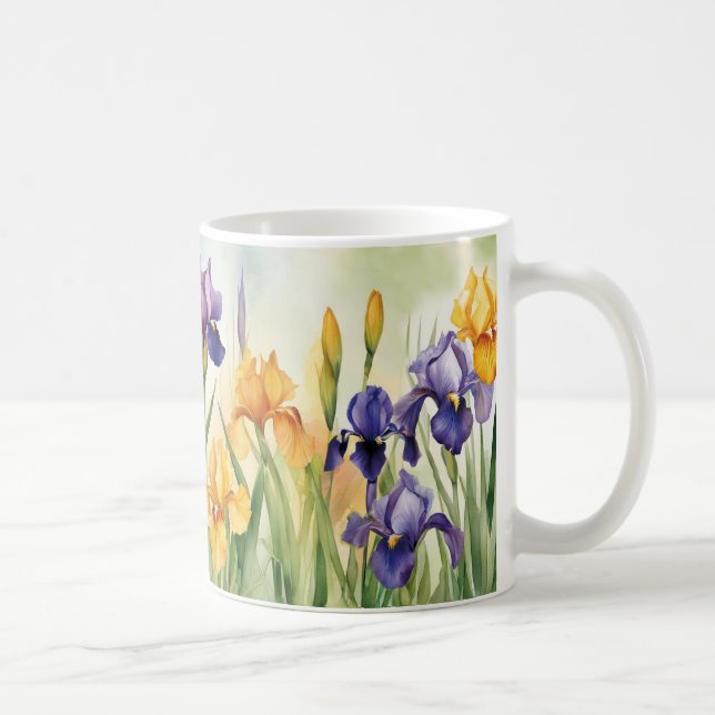 Iris Sword Lily purple yellow | Coffee Mug (Right)