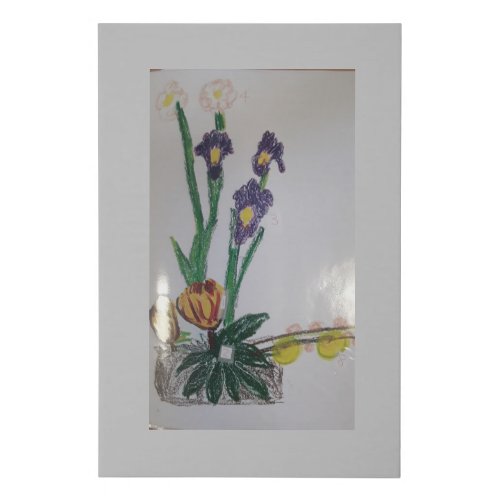 Iris Symmetrical Arrangement Faux Canvas Print