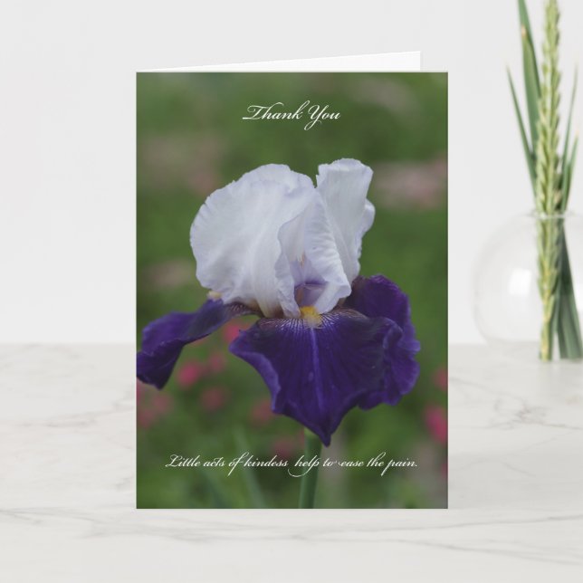 Iris Sympathy Thank You Card (Front)