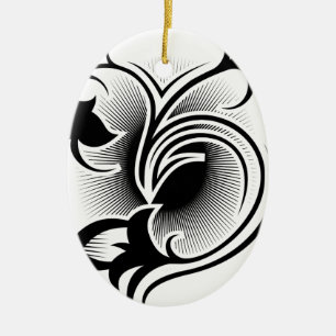 Iris tattoo ceramic ornament