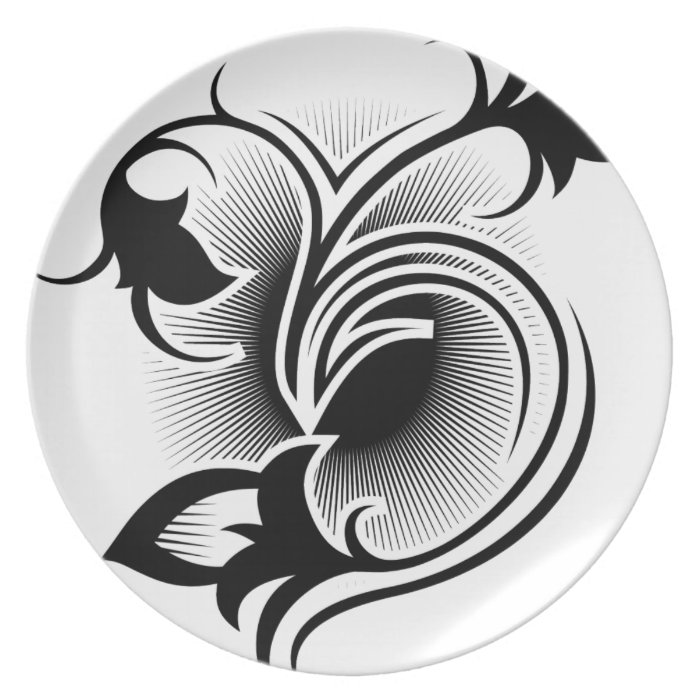 Iris tattoo dinner plate