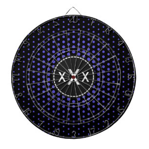 Iris Techno Dots Modern Monogram Dartboard With Darts