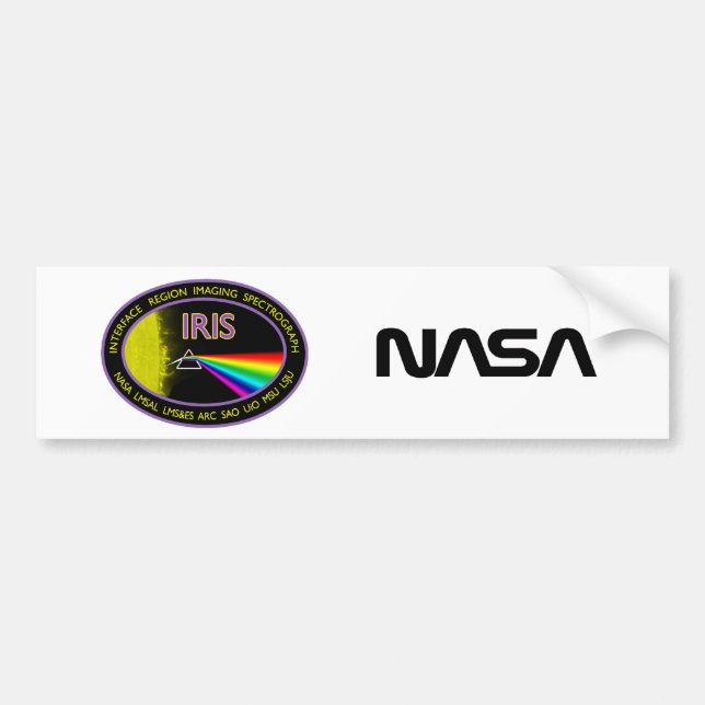 IRIS - The Interface Region Imaging Spectrograph Bumper Sticker (Front)