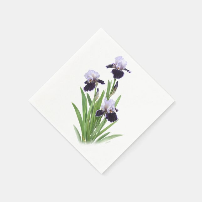 Iris Trio Paper Napkins (Corner)