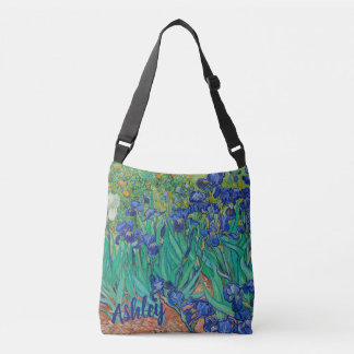 Iris Van Gogh Art Personalized Crossbody Bag