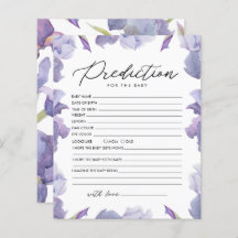 Iris Watercolor Floral Prediction For Baby Game