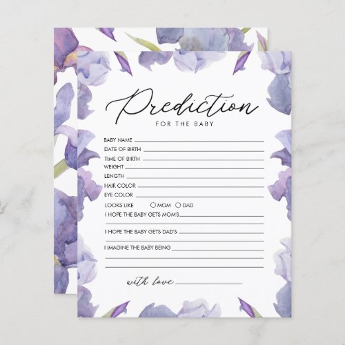  Iris Watercolor Floral Prediction For Baby Game