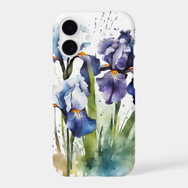 Iris - Watercolor flowers Case-Mate iPhone Case (Back)