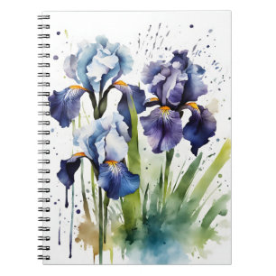 Iris - Watercolor flowers Notebook