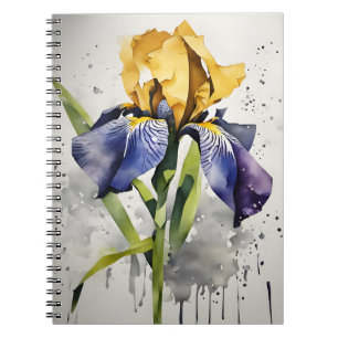 Iris - Watercolor flowers Notebook