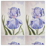 Iris Watercolor painting Fabric