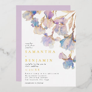 Iris Wedding Foil Invitation