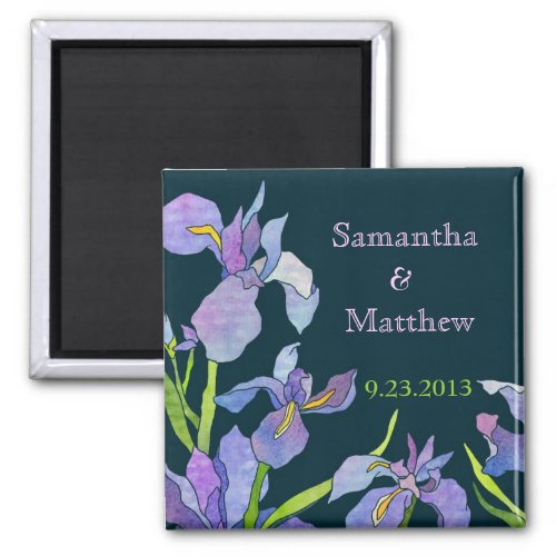 Iris Wedding Save the Date Magnet