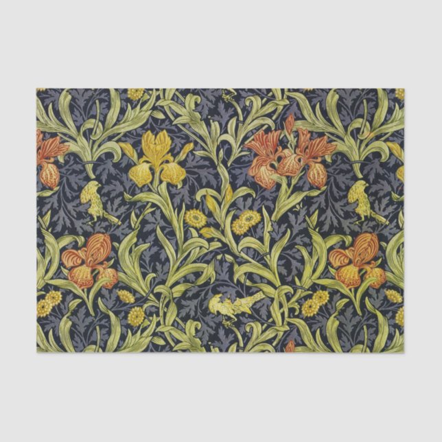 Iris William Morris Pattern Tissue Paper (Front)