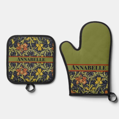Iris William Morris Personalize Oven Mitt & Pot Holder Set
