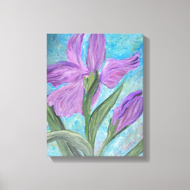 Iris wrapped canvas print (Front)
