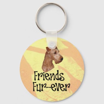 Irisch Terrier "friends Fur-ever" Keychain by mein_irish_terrier at Zazzle