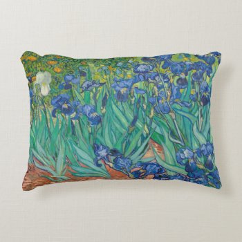 Irises  1889 Accent Pillow by vintage_gift_shop at Zazzle