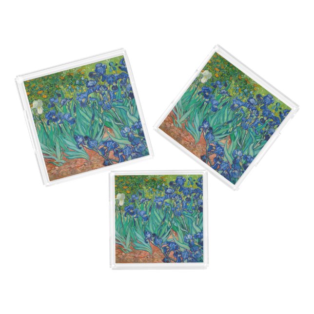 Irises, 1889 acrylic tray (Set)