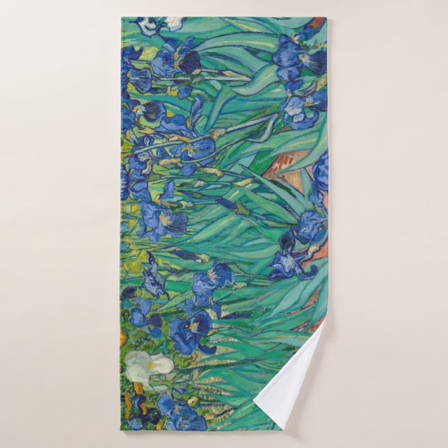 Irises, 1889 bath towel (Bath Towel)