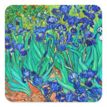 Irises (1889) Botanical Art Van Gogh Retro Floral
