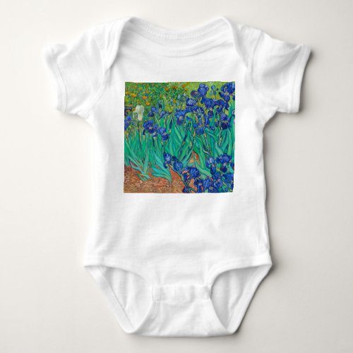 Irises 1889 by Vincent van Gogh Baby Bodysuit