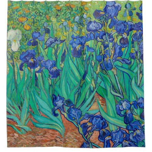 Irises 1889 by Vincent van Gogh Shower Curtain
