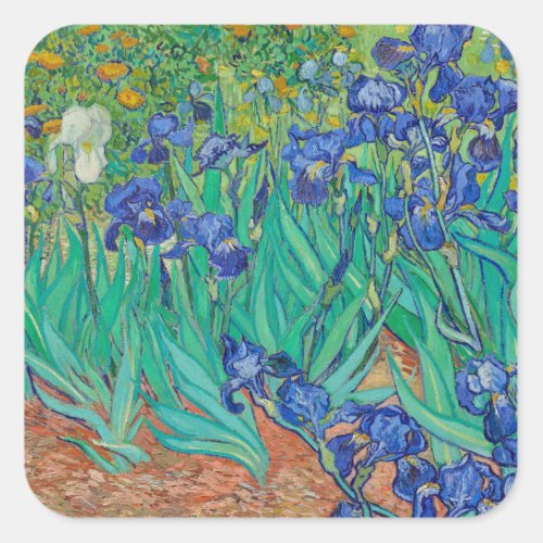 IRISES 1889 BY VINCENT Van Gogh STICKER
