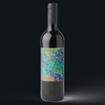 Irises, 1889 by Vincent van Gogh Wine Label<br><div class="desc">Irises,  1889 by Vincent van Gogh. Vincent Willem van Gogh was a Dutch post-impressionist painter who posthumously became one of the most famous and influential figures in the history of Western art.</div>