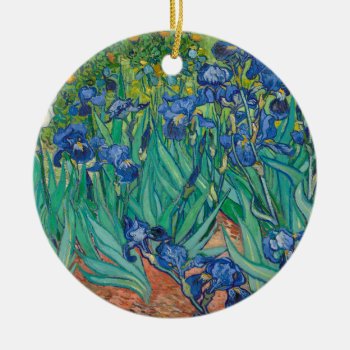Irises  1889 Ceramic Ornament by vintage_gift_shop at Zazzle