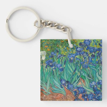 Irises  1889 Keychain by vintage_gift_shop at Zazzle