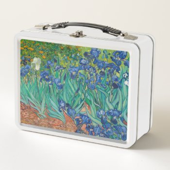 Irises  1889 Metal Lunch Box by vintage_gift_shop at Zazzle
