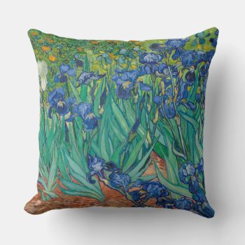 Irises  1889 Throw Pillow by vintage_gift_shop at Zazzle
