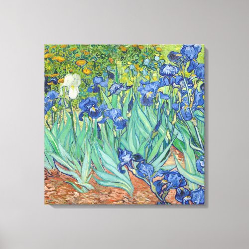 Irises 1889 Vintage Art by Vincent Van Gogh Canvas Print