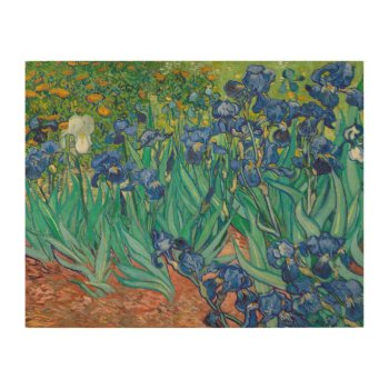 Irises  1889 Wood Wall Art by vintage_gift_shop at Zazzle