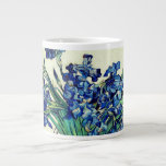 Irises (1890) by Vincent Van Gogh Giant Coffee Mug<br><div class="desc">Pretty , Vintage , Beautiful painting Vincent Van Gogh Irises (1890) . This is an old masterpiece from the dutch master painter Vincent Van Gogh. This fine art old oil painting of has beautiful, vibrant, saturated color. This old painting depicts a bunch of violet blue irises. Vincent Van Gogh was...</div>