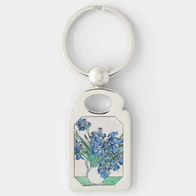 Irises (1890) by Vincent Van Gogh Keychain (Front)
