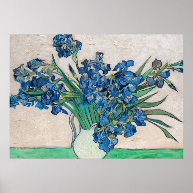 Irises, 1890 by Vincent van Gogh Poster (Front)