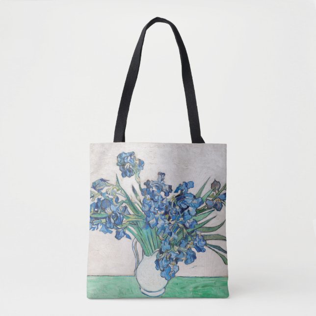 Irises (1890) by Vincent Van Gogh Tote Bag (Front)