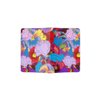 Irises and pansies passport holder