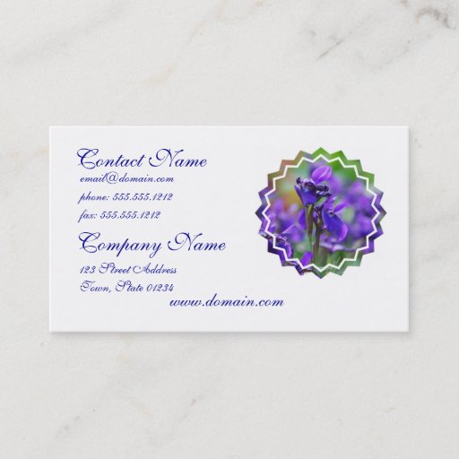 Customizable Irises Business Card