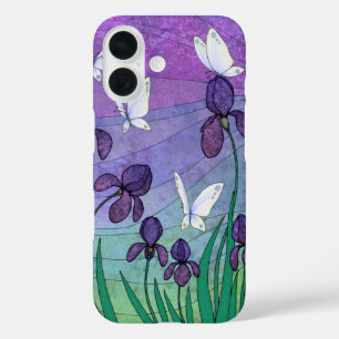 irises & butterflies iPhone 16 case
