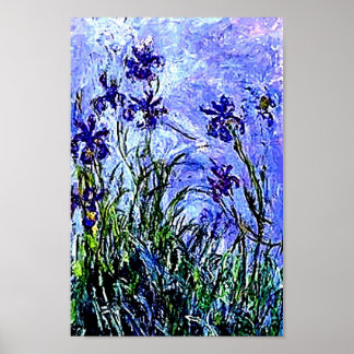 Irises by Claude Monet Poster