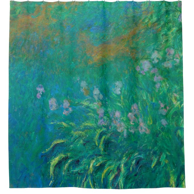 Irises By Claude Monet Shower Curtain (Front)