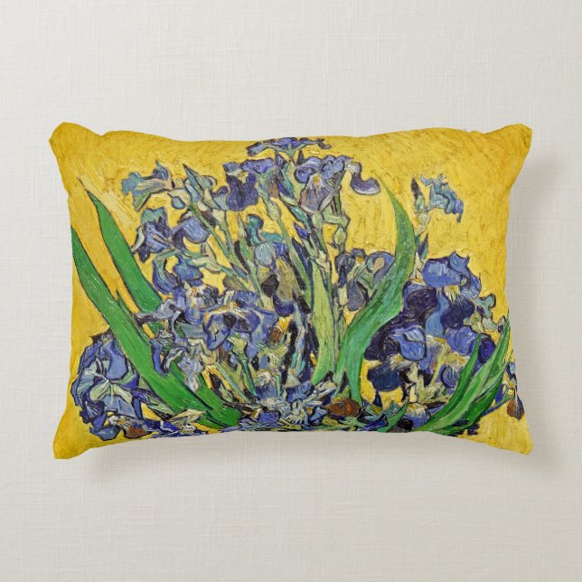 Irises by Van Gogh Accent Pillow (Front)