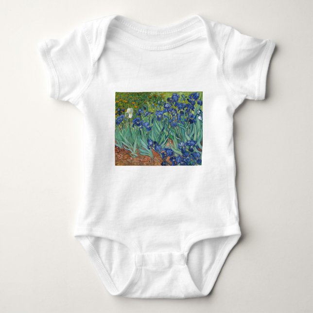 Irises by Van Gogh Baby Bodysuit (Front)