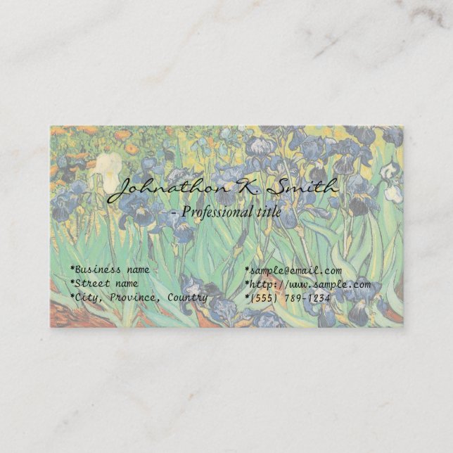 Irises by Van Gogh Business Card (Front)