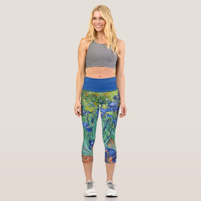 Irises by Van Gogh   Capri Leggings (Front)