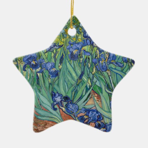 Irises by Van Gogh Ceramic Ornament